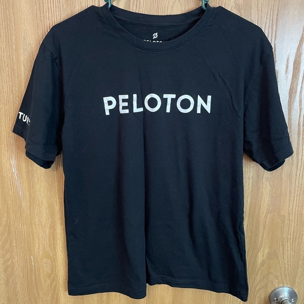 Peloton Black Tshirt Medium Century 100